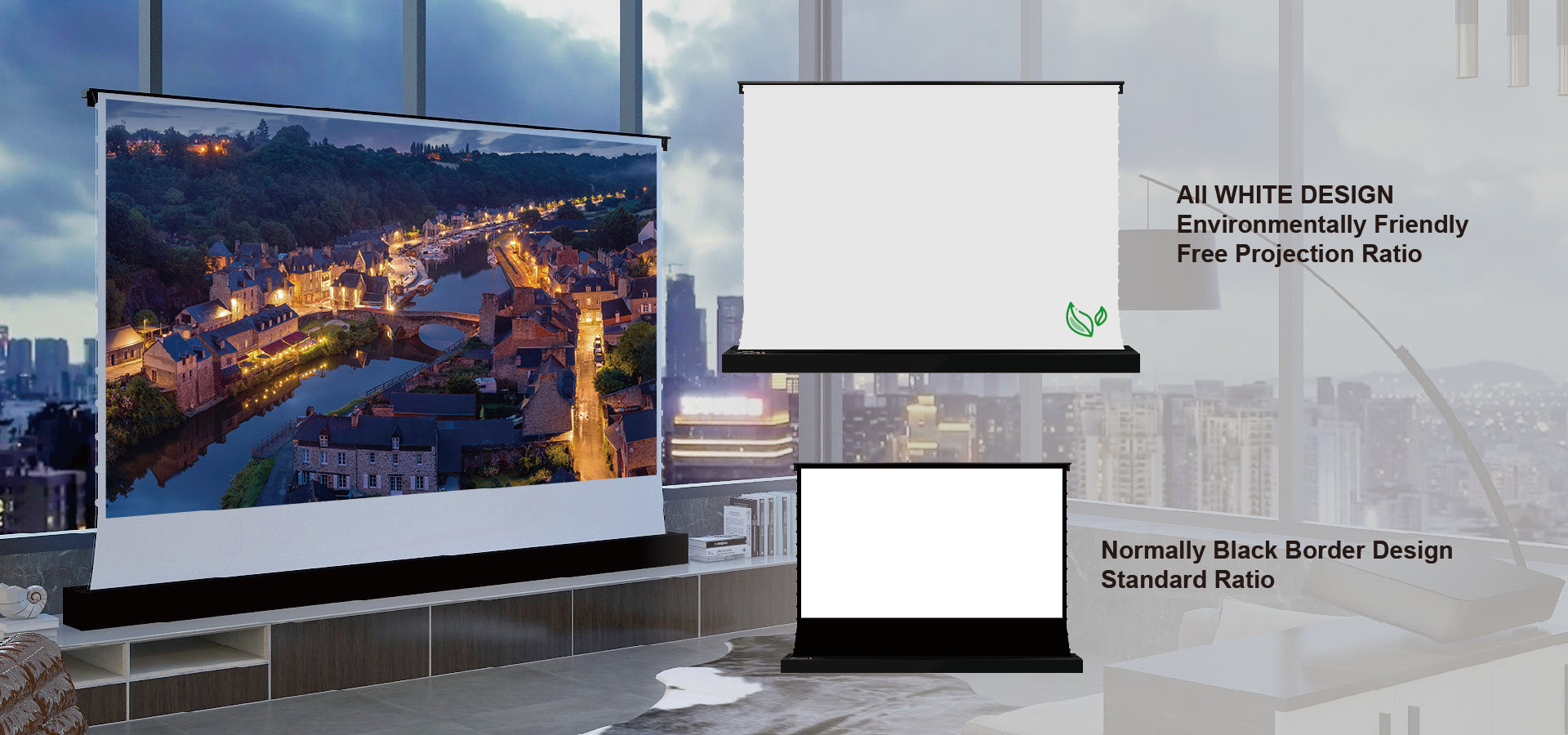 Vividstorm S White Cinema P black border and all white design options