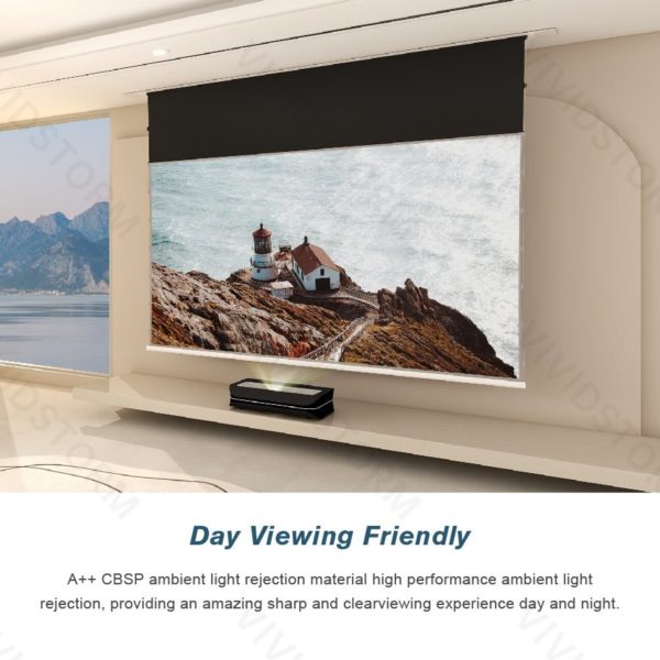 VIVIDSTORM Phantom Recessed In-Ceiling Motorized Tension UST ALR Projector Screen - Image 6