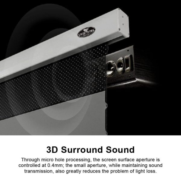 VIVIDSTORM PRO PA Slimline Perforated Acoustic Transparent Motorised Tension UST ALR Projector Screen - Image 6