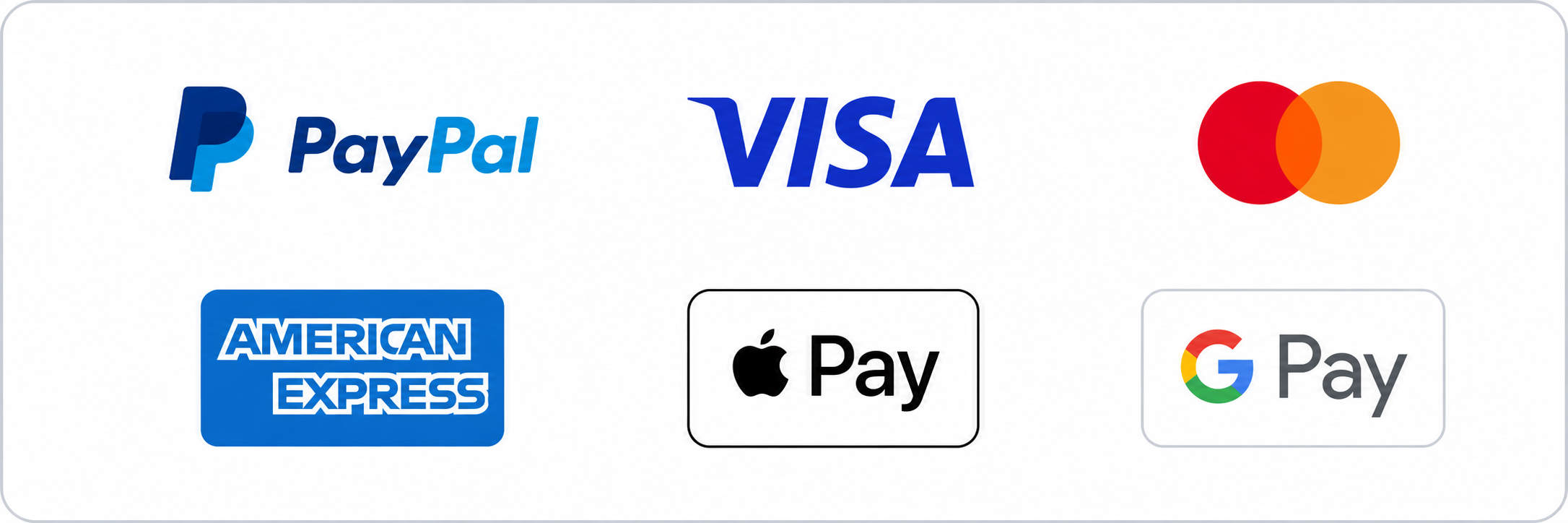 Supported payment methods