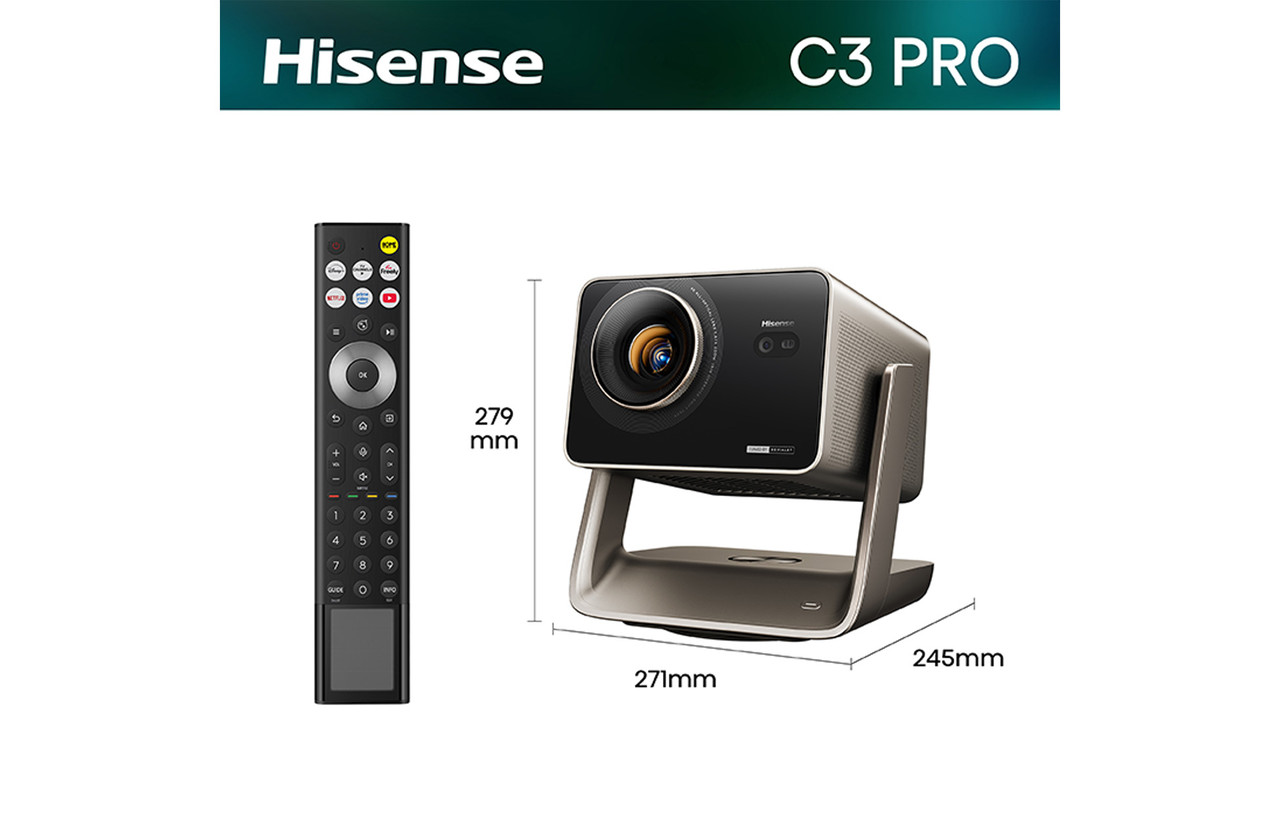 Hisense C3 Pro 4K TriChroma RGB Triple Laser Smart Projector | C3TUKPRO - Image 4